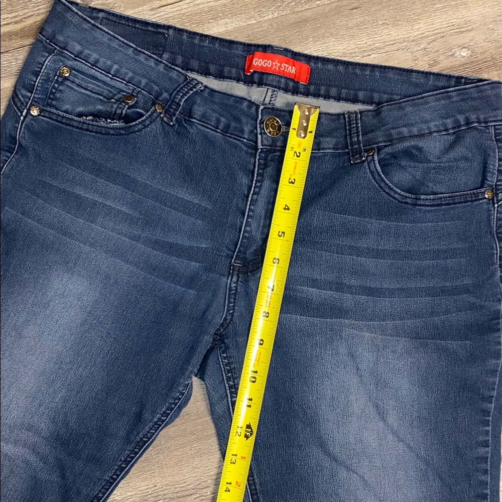 GUC GOGO STAR Cuffed Skinny Stretch Jeans Juniors 15 - Picture 2 of 8